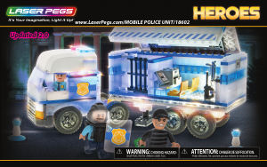 Handleiding Laser Pegs set 18602 Heroes Mobiele politie-eenheid