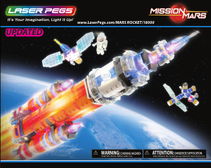 Handleiding Laser Pegs set 18000 Mission Mars Raket
