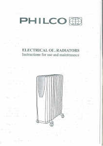 Bruksanvisning Philco PH1225TD3G Värmefläkt