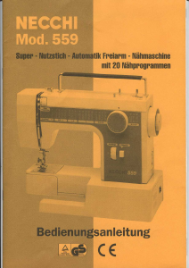 Bedienungsanleitung Necchi 559 Nähmaschine
