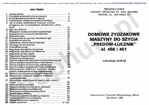 Instrukcja Łucznik 450 Maszyna do szycia