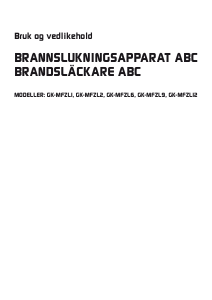 Bruksanvisning Louis GK-MFZL1 Brandsläckare