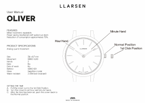Bruksanvisning Lars Larsen 147RWR3 OLIVER Armbandsur