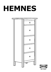 Εγχειρίδιο IKEA HEMNES (58x131) Συρταριέρα