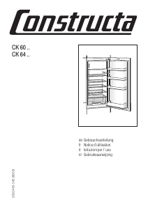 Handleiding Constructa CK60460 Koelkast