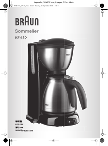 Manual Braun KF 160 Sommelier Coffee Machine