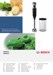 Руководство Bosch MSM66020 Ручной блендер