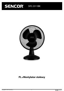Instrukcja Sencor SFE 2311BK Wentylator