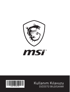 Kullanım kılavuzu MSI GT83 Titan 8RG Dizüstü bilgisayar
