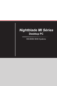 Mode d’emploi MSI Nightblade MIB Ordinateur de bureau