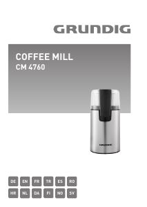 Manual Grundig CM 4760 Coffee Grinder