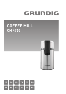 Bedienungsanleitung Grundig CM 4760 Kaffeemühle