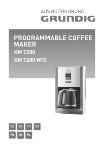 Kullanım kılavuzu Grundig KM 7280 G Kahve makinesi