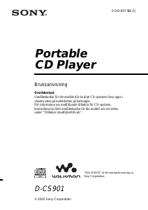 Bruksanvisning Sony D-CS901 Discman