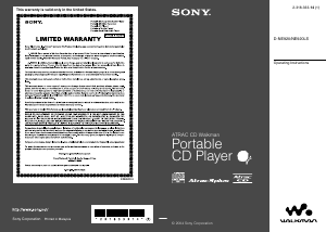 Bruksanvisning Sony D-NE920LS Discman