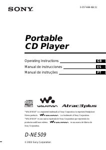 Bruksanvisning Sony D-NE509 Discman