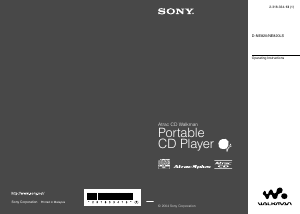 Bruksanvisning Sony D-NE820LS Discman