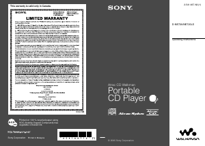 Bruksanvisning Sony D-NE720 Discman