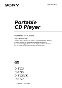 Bruksanvisning Sony D-EG5CK Discman