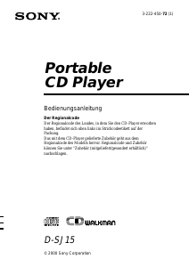 Bedienungsanleitung Sony D-SJ15 Discman