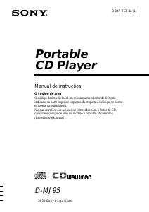 Manual Sony D-MJ95 Discman