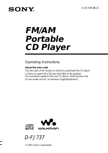 Bruksanvisning Sony D-FJ737 Discman
