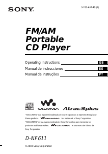 Bruksanvisning Sony D-NF611 Discman
