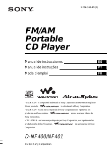 Manual Sony D-NF400 Discman