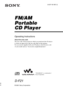 Bruksanvisning Sony D-F21 Discman