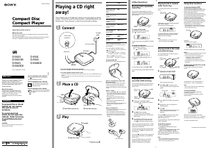 Bruksanvisning Sony D-E446CK Discman