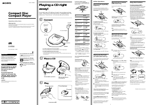 Bruksanvisning Sony D-E554 Discman