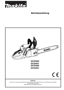 Bedienungsanleitung Makita DCS4301 Kettensäge