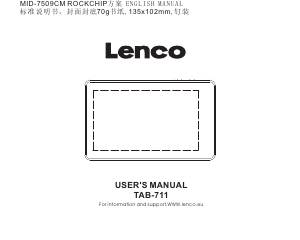 Bruksanvisning Lenco TAB-711 Tablet