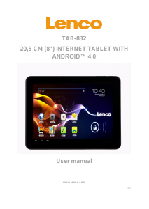 Bruksanvisning Lenco TAB-832 Tablet