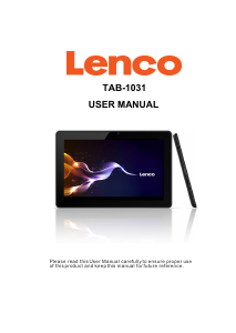 Bruksanvisning Lenco TAB-1031 Tablet