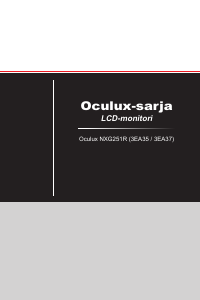Käyttöohje MSI Oculux NXG251R Nestekidenäyttö
