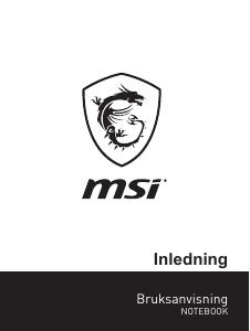 Bruksanvisning MSI GL63 8RD Bärbar dator