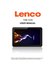 Bruksanvisning Lenco TAB-1035 Tablet