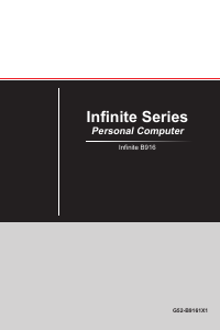Handleiding MSI Infinite X Desktop