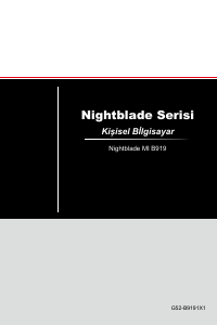 Kullanım kılavuzu MSI Nightblade MI3 8th Masaüstü bilgisayar