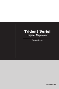 Kullanım kılavuzu MSI Trident 3 8th Masaüstü bilgisayar