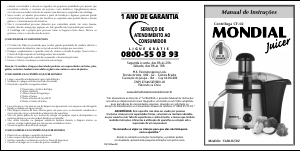 Manual Mondial CF-02 Centrifugadora