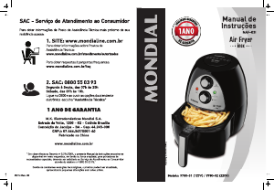 Manual Mondial NAF-03i Family Fritadeira