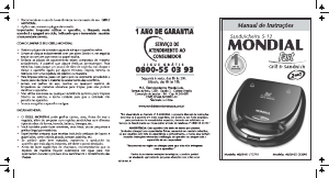 Manual Mondial S-12 Grelhador de contacto