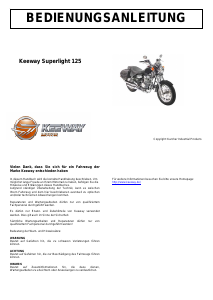 Bedienungsanleitung Keeway Superlight 125 Motorrad