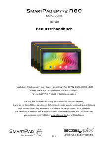 Bedienungsanleitung Easypix SmartPad EP772 Neo Dual Core Tablet
