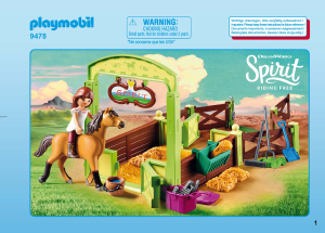 Handleiding Playmobil set 9478 Spirit Lucky & Spirit met paardenbox