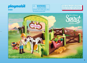 Bruksanvisning Playmobil set 9480 Spirit Hästbox Abigail och Boomerang