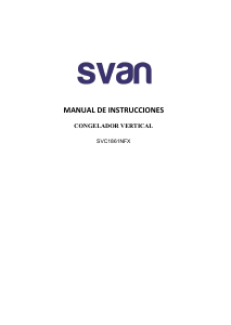 Manual de uso Svan SVC1861NFX Congelador