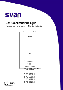 Manual de uso Svan SVCG10LN Caldera de gas